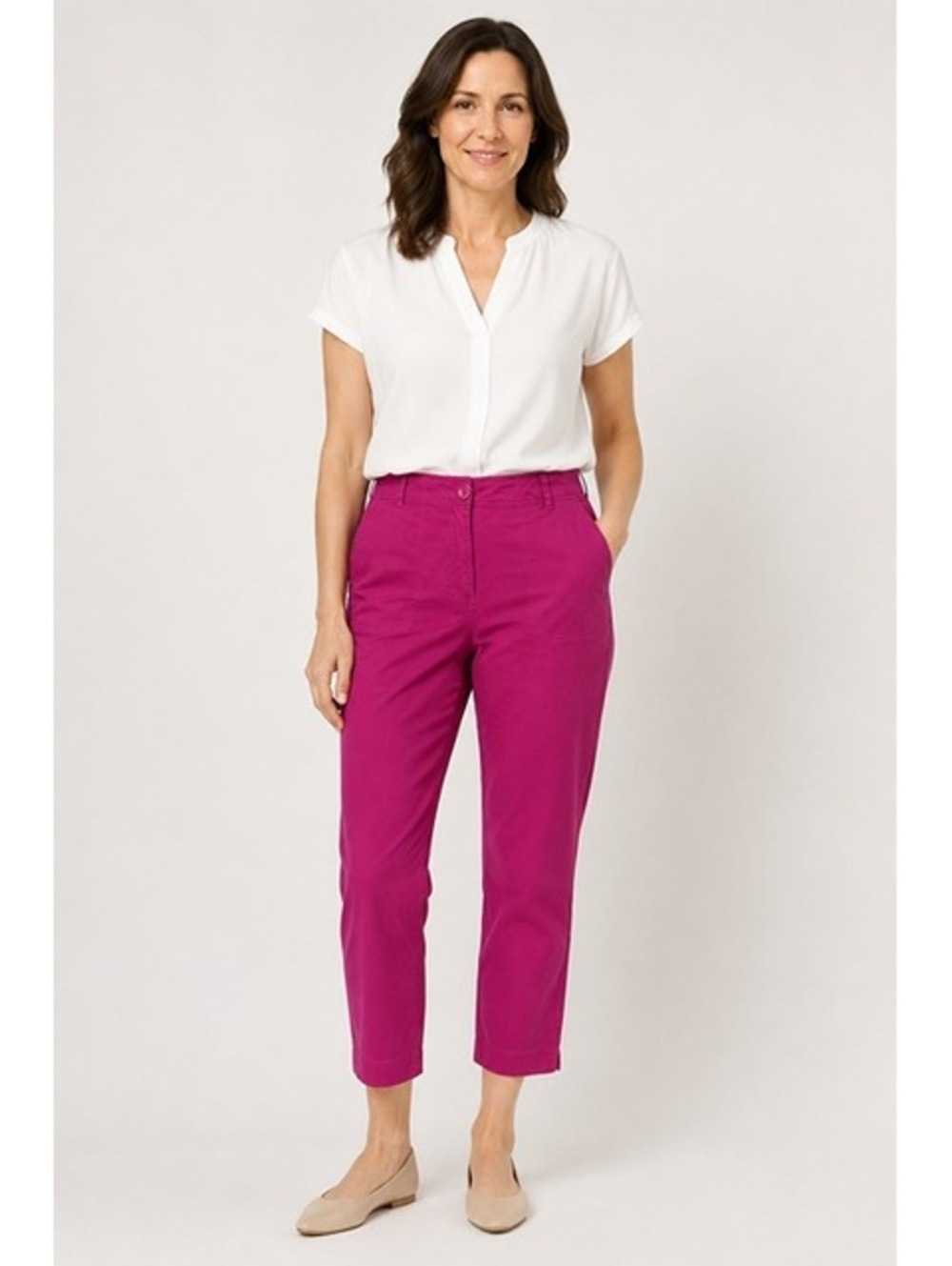 Susan Bristol White Label Fuchsia Pants Cropped
